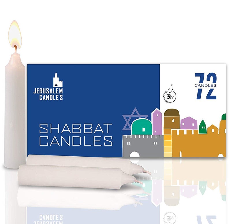 Jerusalem Candles - Traditional Shabbos Candles - 3 Hour - 2-Pack x 72 Candles (144 Candles) - Image 5